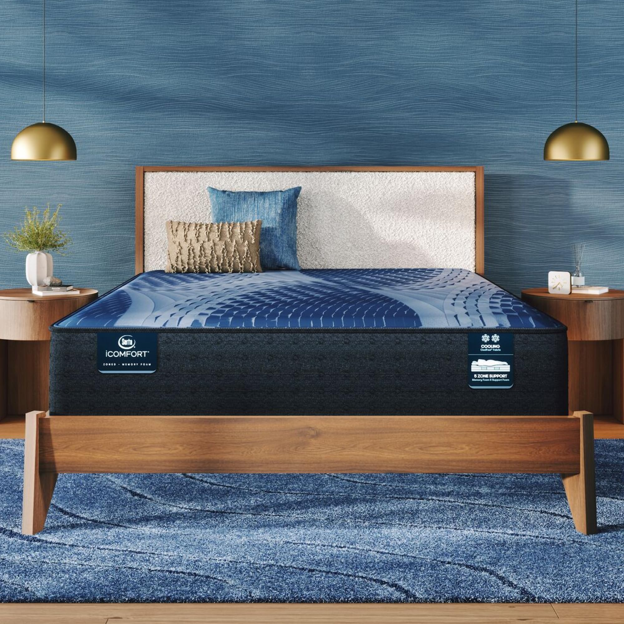 Serta iComfort - Aspire 14" Plush Full Memory Foam Mattress - Pressure-Relieving, Cooling, and Supportive for a Restorative Sleep - 100 Night Trial,