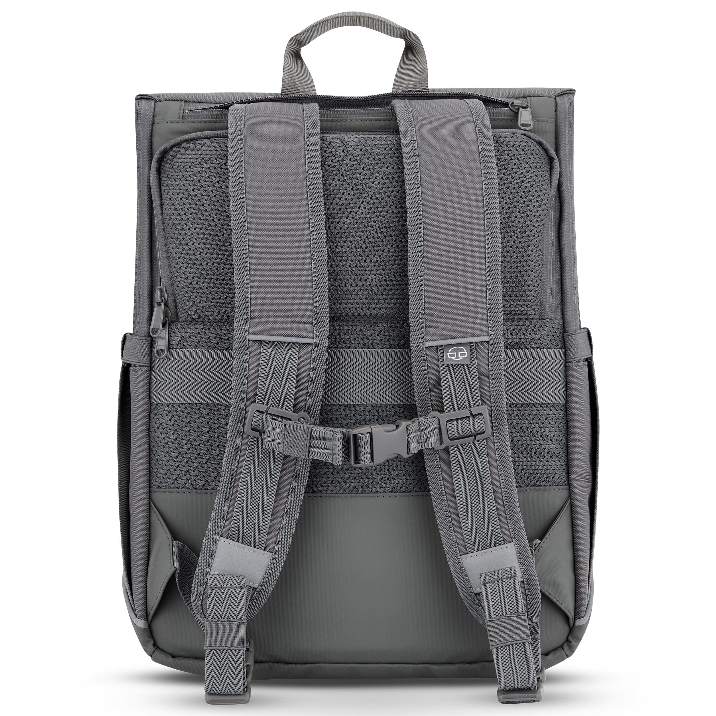 Johnny Urban Borsa per Bicicletta Grigio - Mika Bike - 2 in 1 Borse Posteriori Bici Zaino Scomparto per Laptop da 16 Pollici - Accessori Cestino - Impermeabile