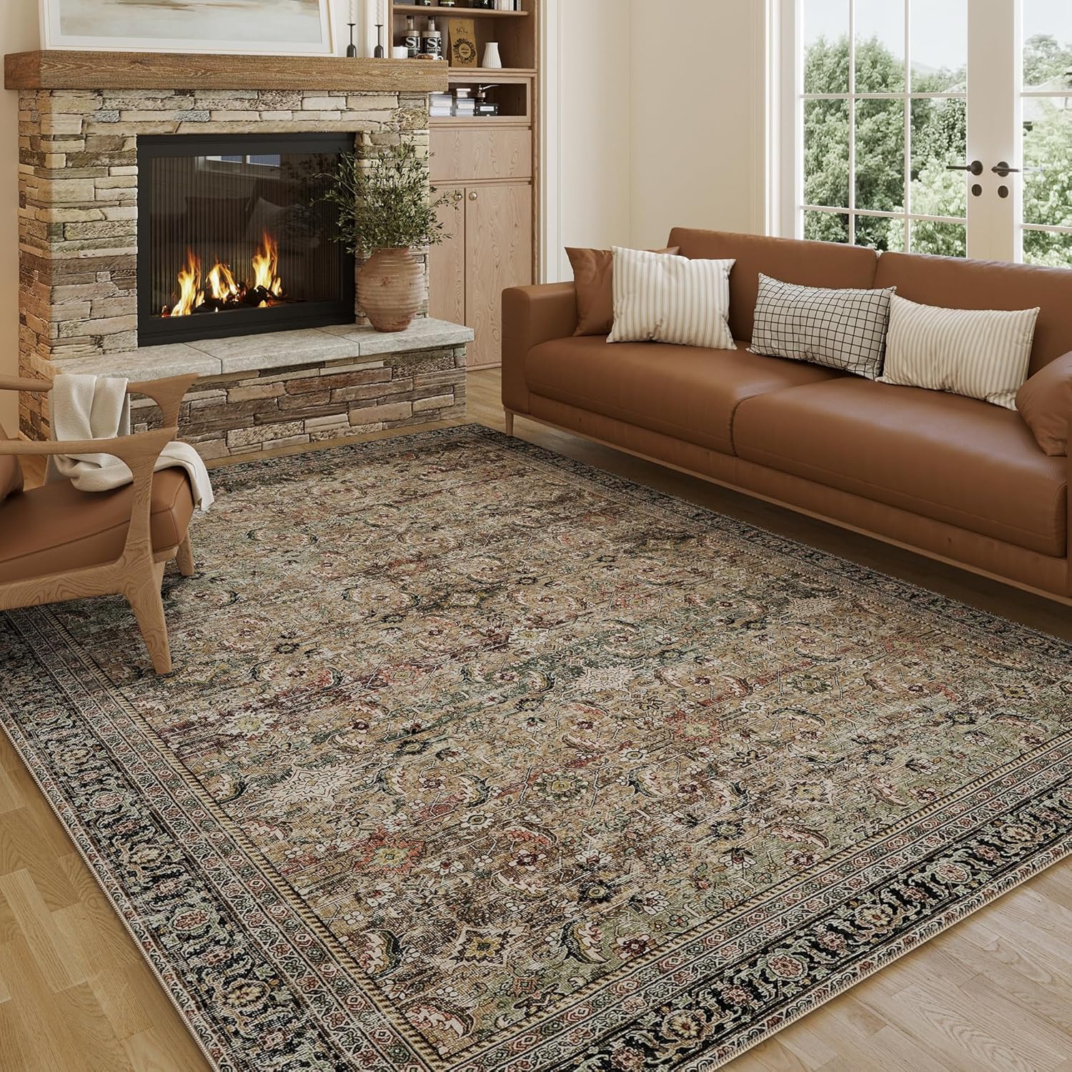 core - Visby - Bruin 200 x 300 cm Wol Vloerkleed