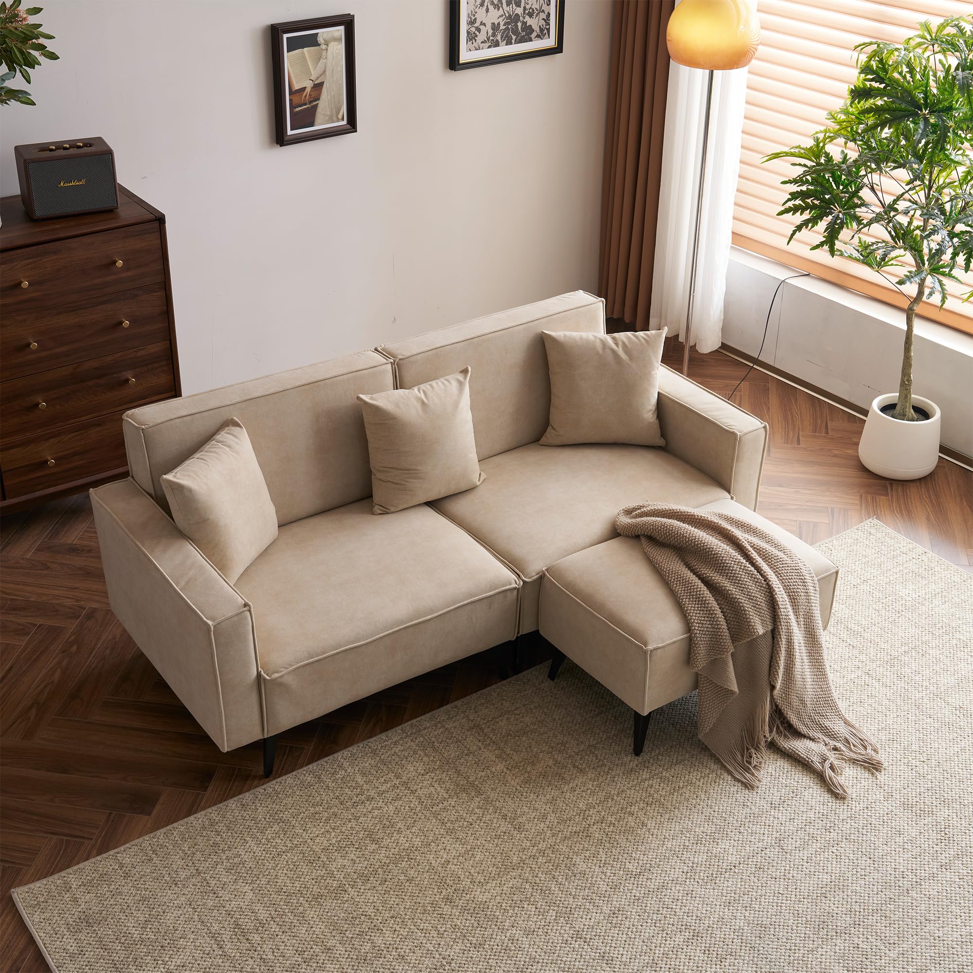 Amazon｜ソファー ソファ カウチソファー 3人掛け コンパクト 幅153cm  