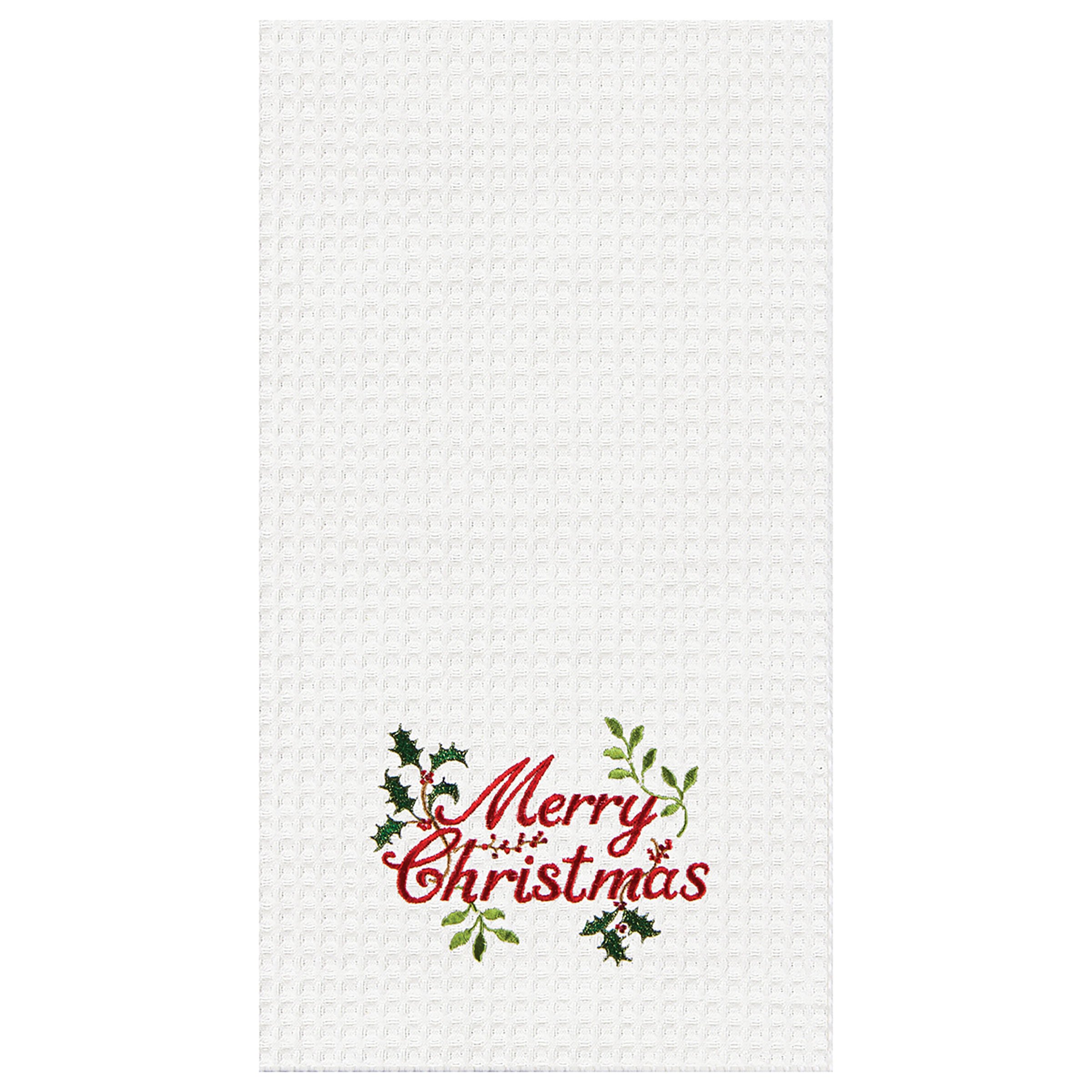 C&F 18x27 Kitchen Towel, Red Merry Christmas