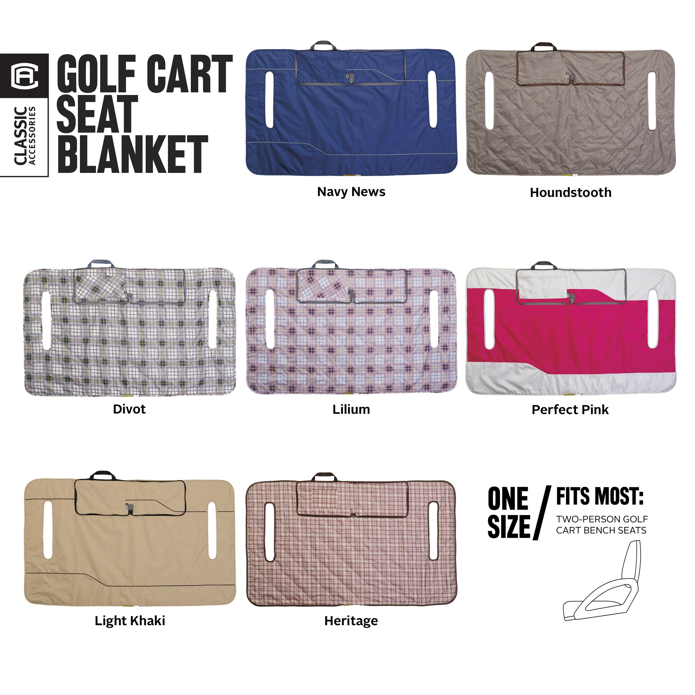 Classic Accessories Fairway Golf Cart Seat Blanket/Cover