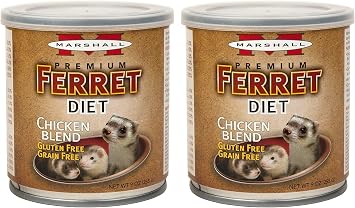 Marshall Pet Products 2 Cans of Gluten- and Grain-Free Premium Ferret Diet, 9 Ounces Each, Chicken Blend