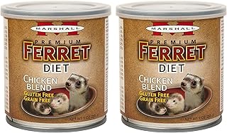 Marshall Pet Products 2 Cans of Gluten- and Grain-Free Premium Ferret Diet, 9 Ounces Each, Chicken Blend