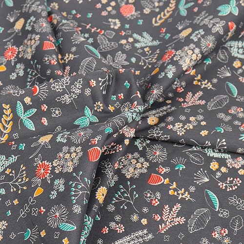 Miniatura 6 de WBYCOTBED Juego de 2 fundas de almohada 100 % algodón gris con estampado floral, fundas de almohada ultra suaves con cierre de sobre, 20 x 30