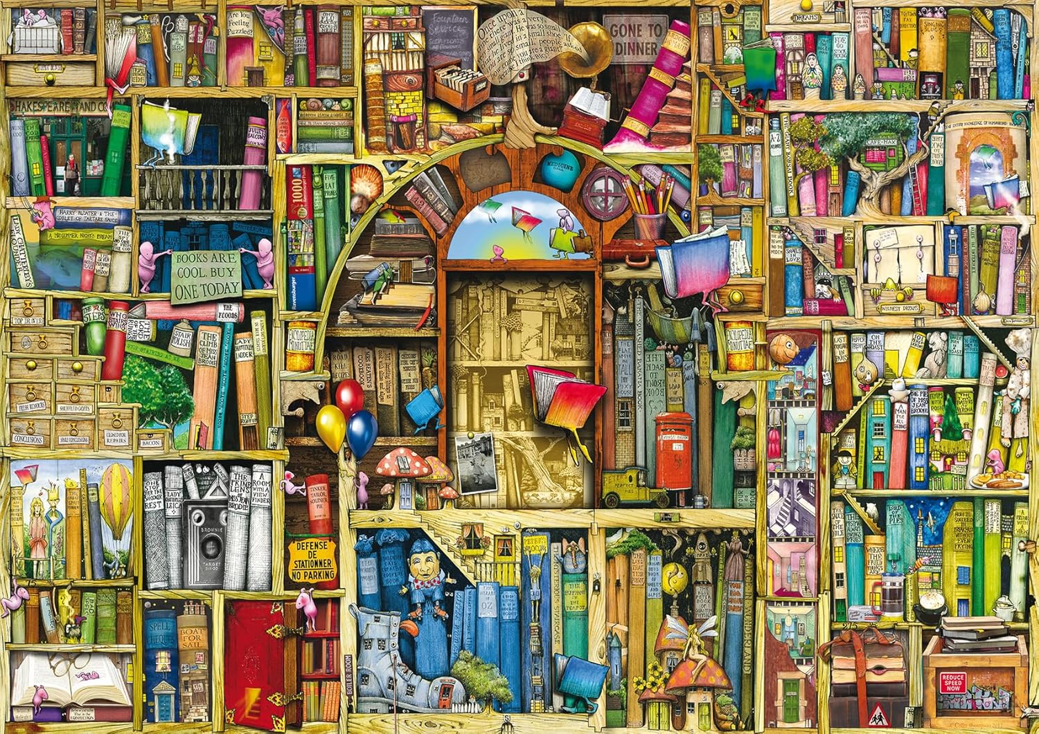 Ravensburger The Bizarre Bookshop 2 1000 Piece Jigsaw Puzzle for Adults - 12000300 - Handcrafted Tooling, Made in Germany, Every Piece Fits Together Perfectly