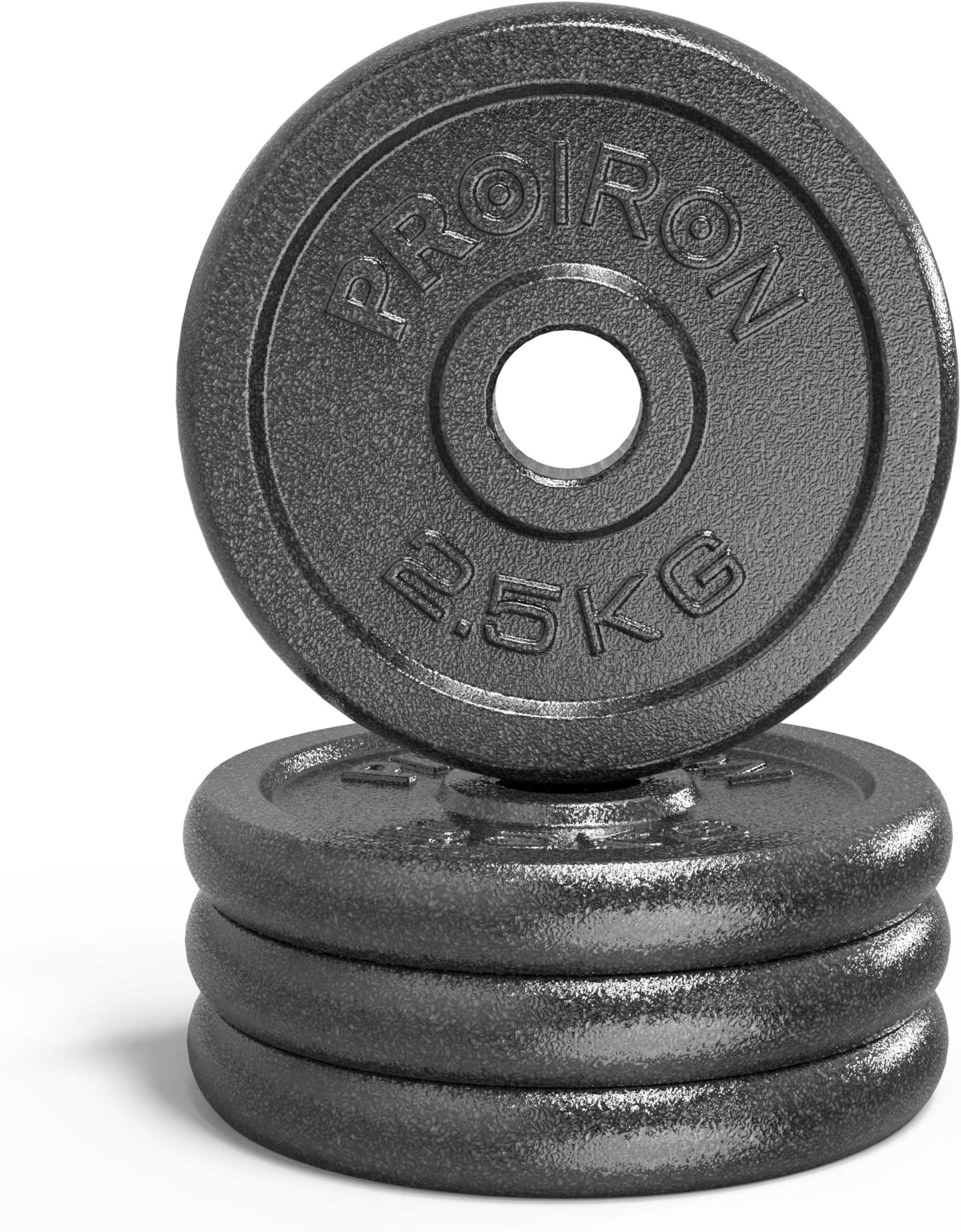 PROIRON Cast Iron Weight Plates 1 Inch Barbell Plates 1.25kg, 2.5kg, 5kg, 10kg Discs in Pair for Lifting and Strength Training, Weights Plates Set for 1’’ Bar