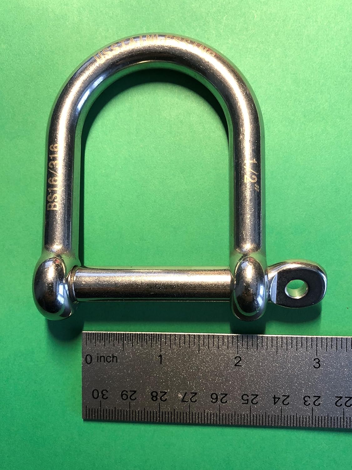 Stainless Steel 316 Wide D Shackle - Image 2