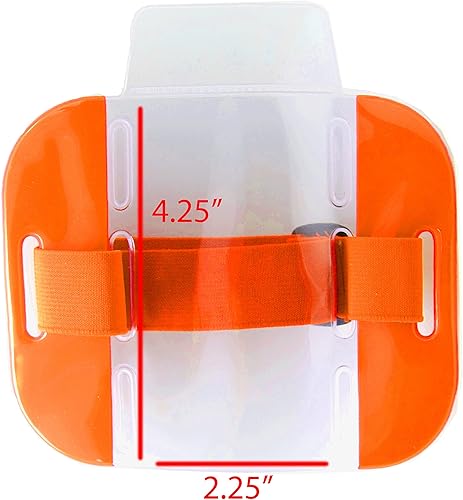 Miniatura 2 de OnDepot - Brazalete reflectante naranja brillante con banda elástica ajustable (paquete de 2)