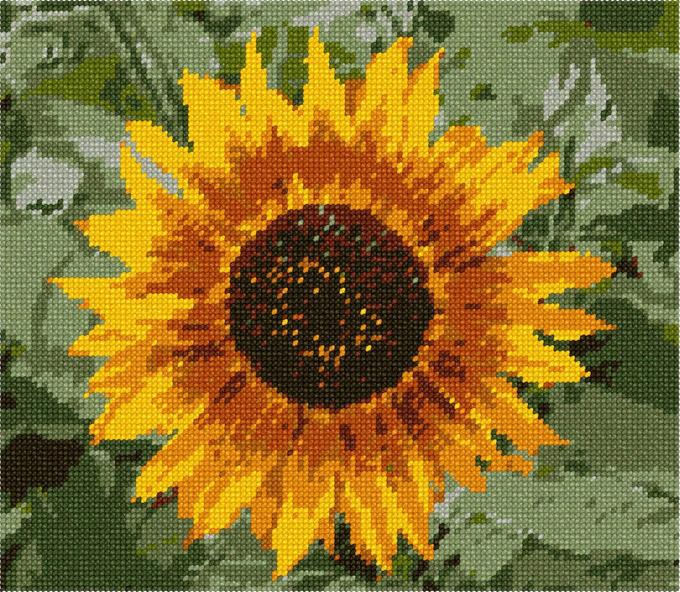 Pepita Needlepoint kit: Sunflower Close, 10