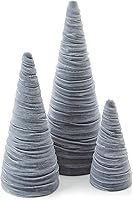 Vista 19 de Your Heart's Content Juego de 3 árboles de terciopelo negro, decoración de mantel hecho a mano, mesa de árbol de Navidad, centro de mesa