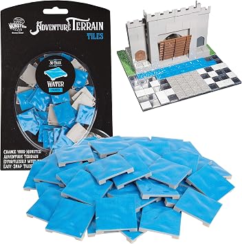 Monster Protector Adventure Terrain - 50 Piece Water Tile Expansion Pack - Hand Painted   Tile Set - Create Amazing Tabletop Terrain in Minutes with Easy Snap - Customize Your Dungeon Freely