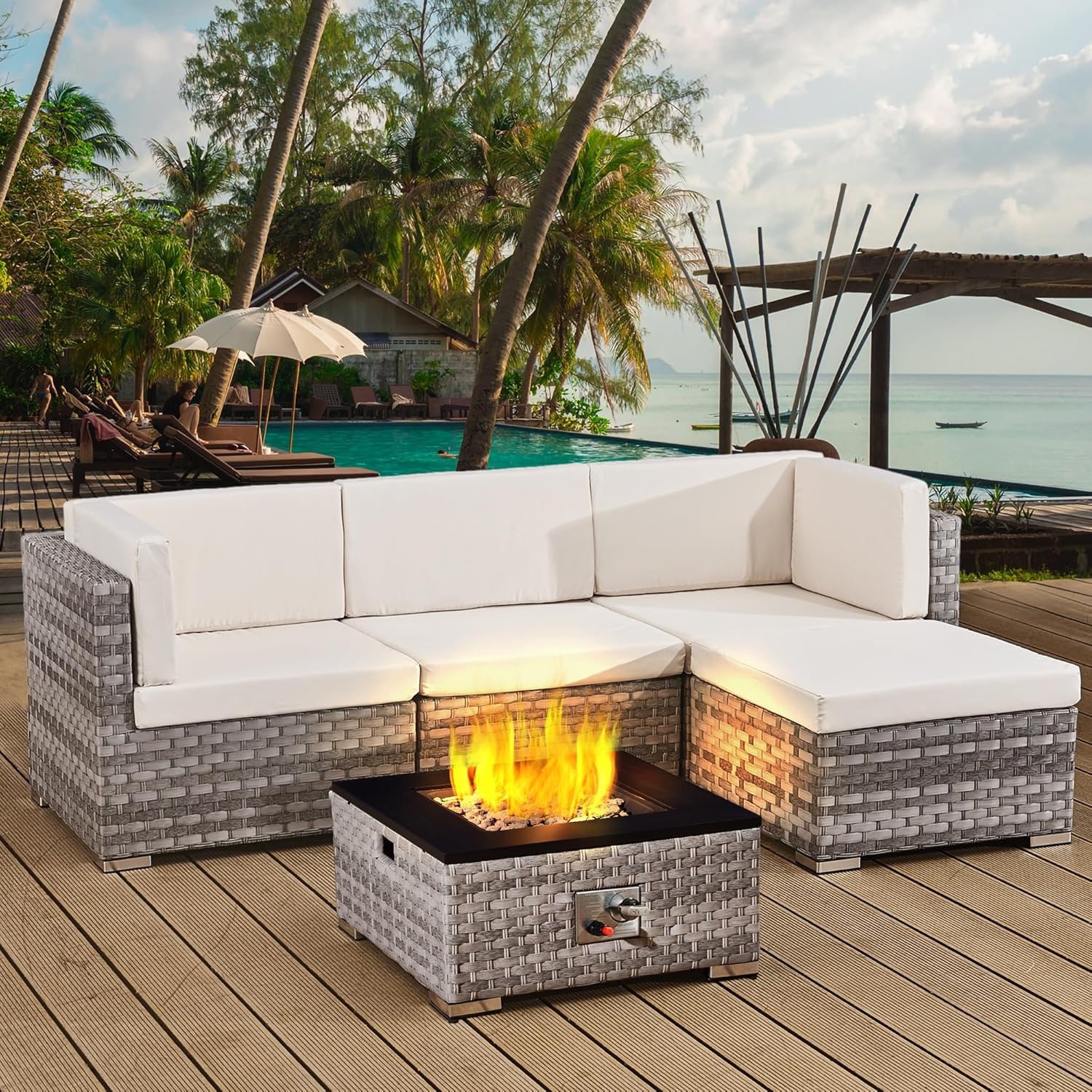 ASOWNSUN Rattan Garden Furniture Sets with Chair, Ireland Ubuy