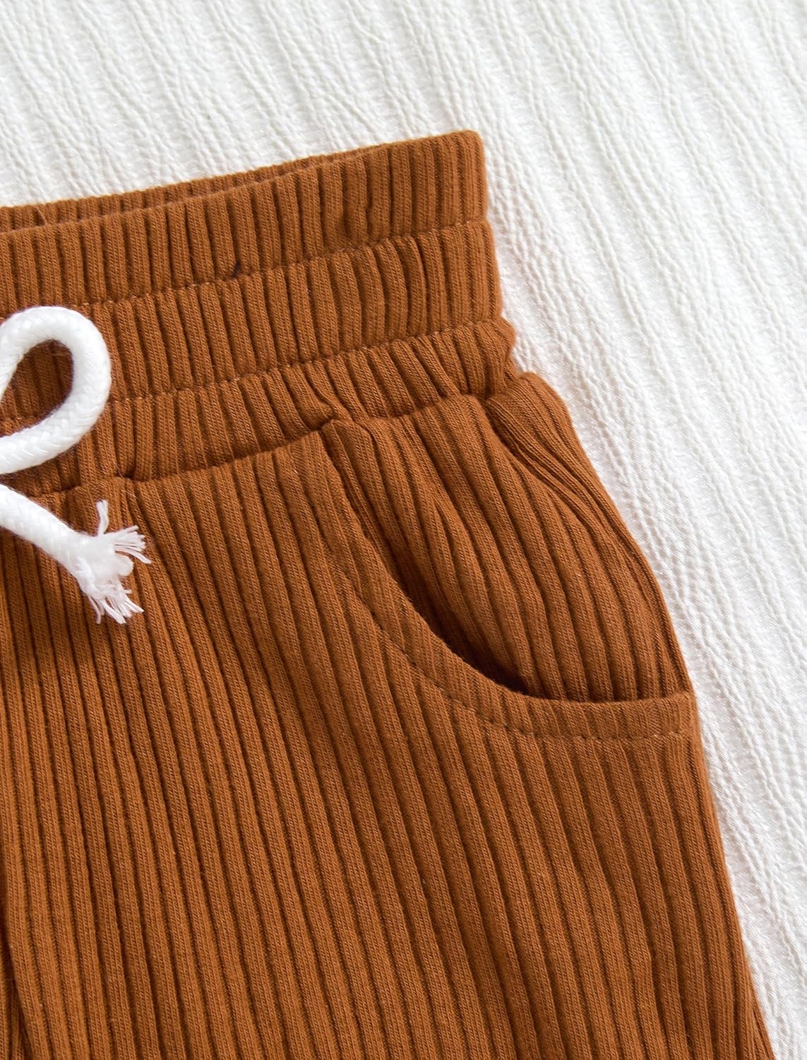 Baby Boy Outfits Ribbed Short Sleeve Striped Romper Top Solid Shorts with Pocket Baby Boy Summer Clothes 0-18M - Image 5