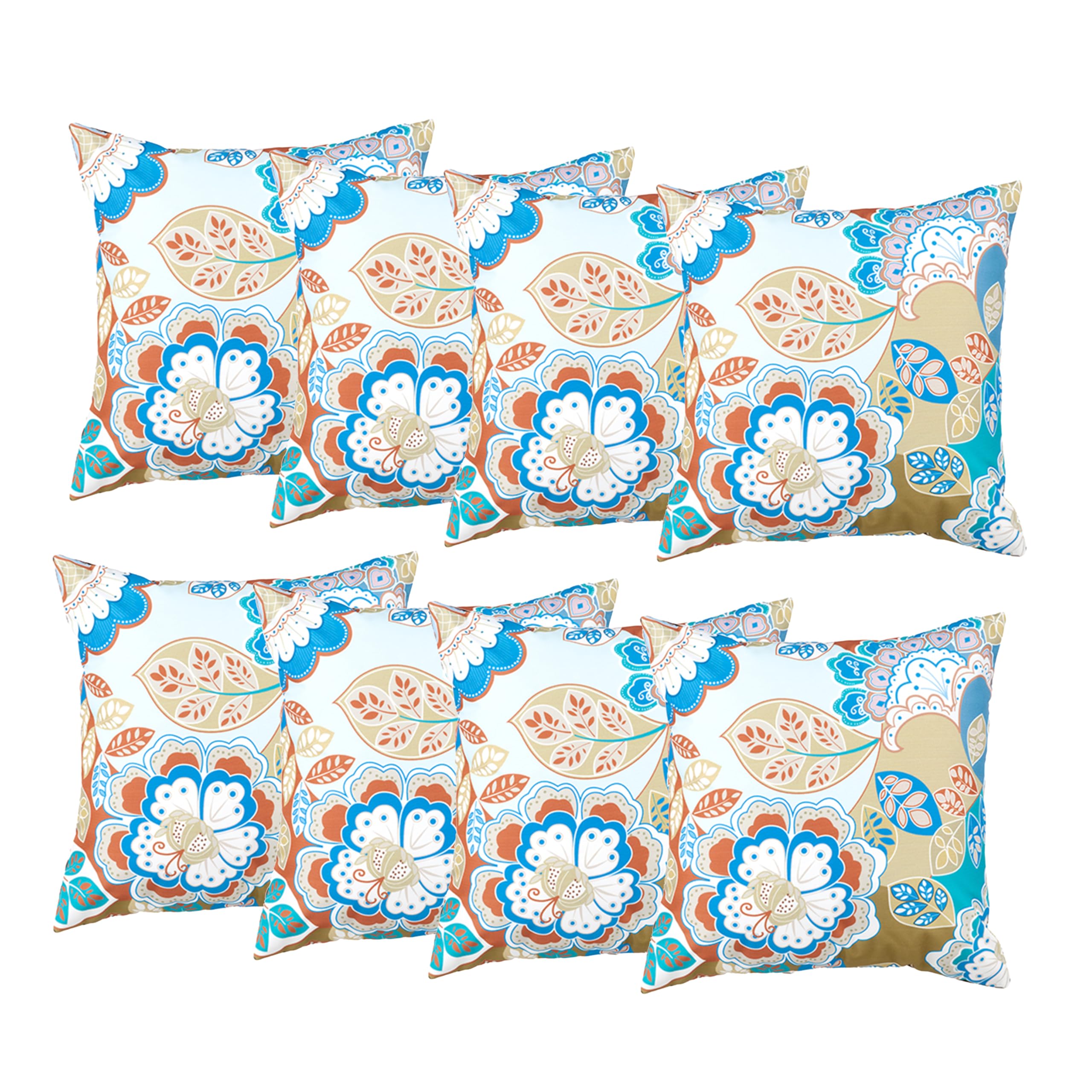 Gardenista Garden Printed Scatter Cushion 45x45cm | Indoor Outdoor Water Resistant Decorative Cushions | Soft & Comfy Hollowfibre Filled Patio Furniture Pillow | Durable and Easy to Clean (8)