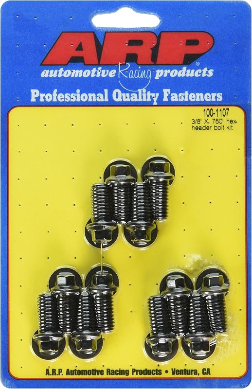 Parafusos para coletor de escape ARP 1001107 em aço cromo-molibdênio – Kit com 12 unidades
