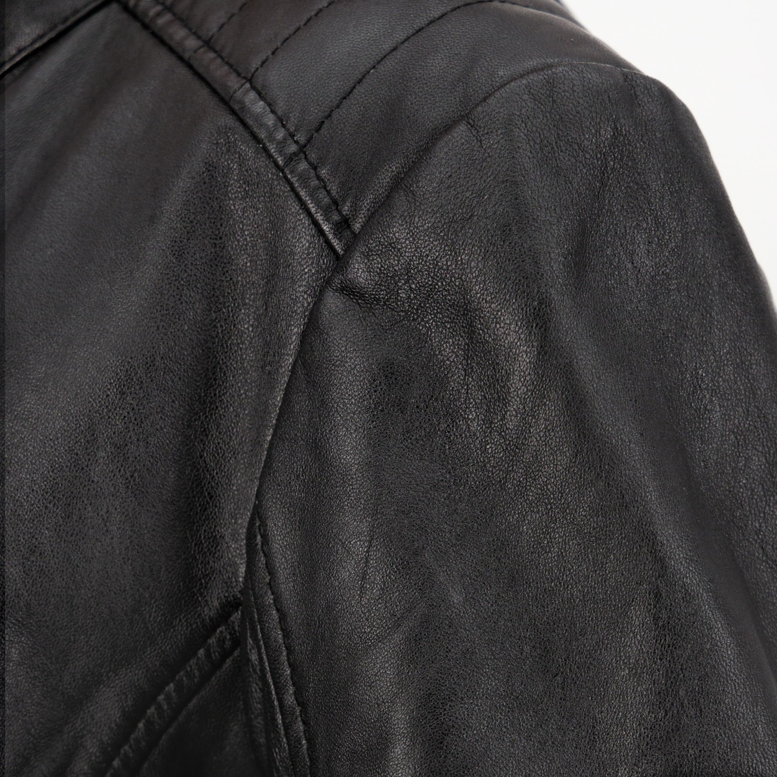 URBAN 5884 Damen Riley Damen Lederjacke RILEY, Echtes Lammfell Jacke für Plus Size Langlebig und weich im Griff (1er Pack)