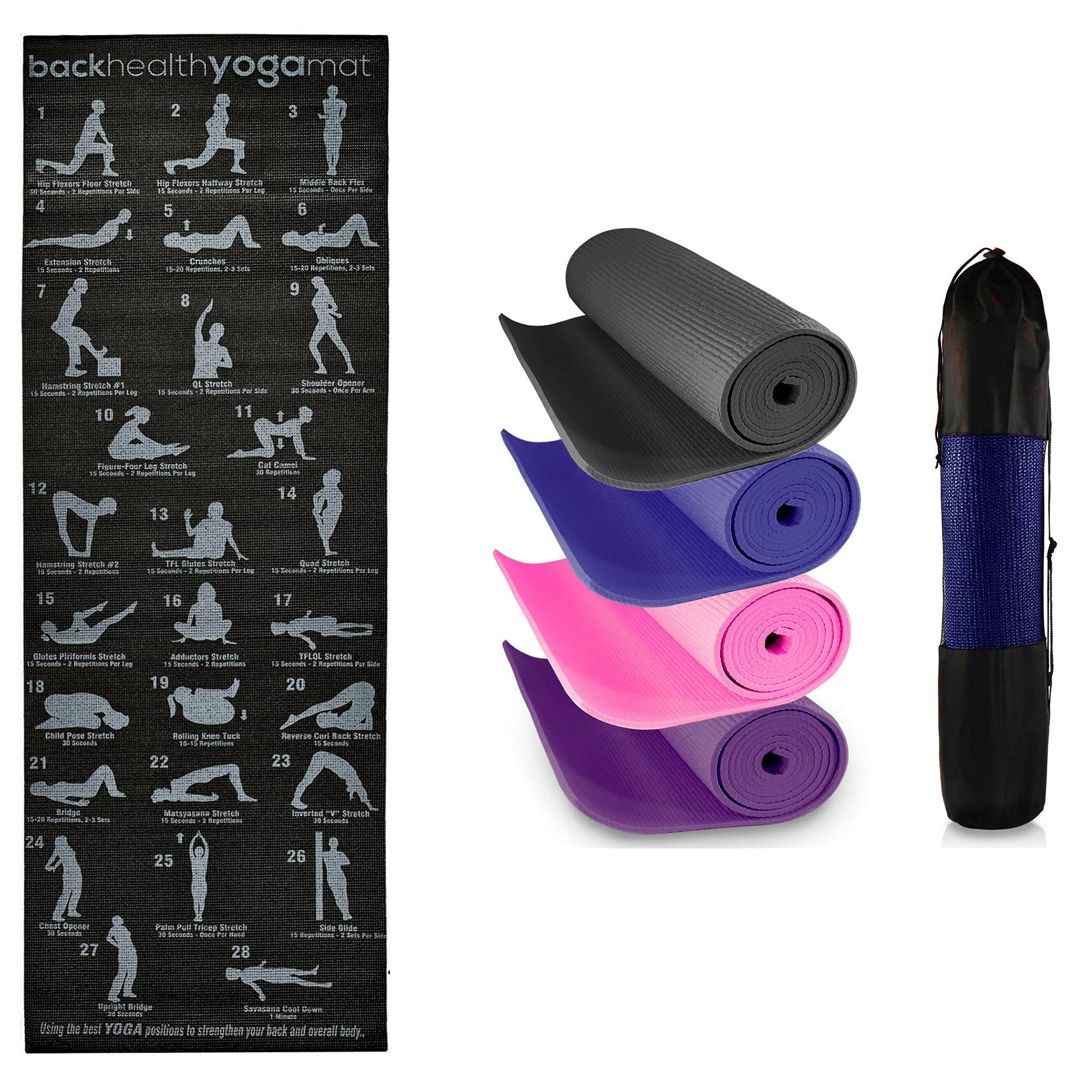 Non Slip Yoga Mat Gym Fitness Exercise Eco Friendly Foam Anti Slip Pilates Physio Mats for Home Gym Fitness Gymnastics Stretching Workout