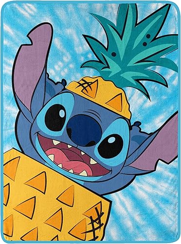 Northwest Lilo and Stitch Micro Raschel - Manta de 46 x 60 pulgadas, sorpresa de piña