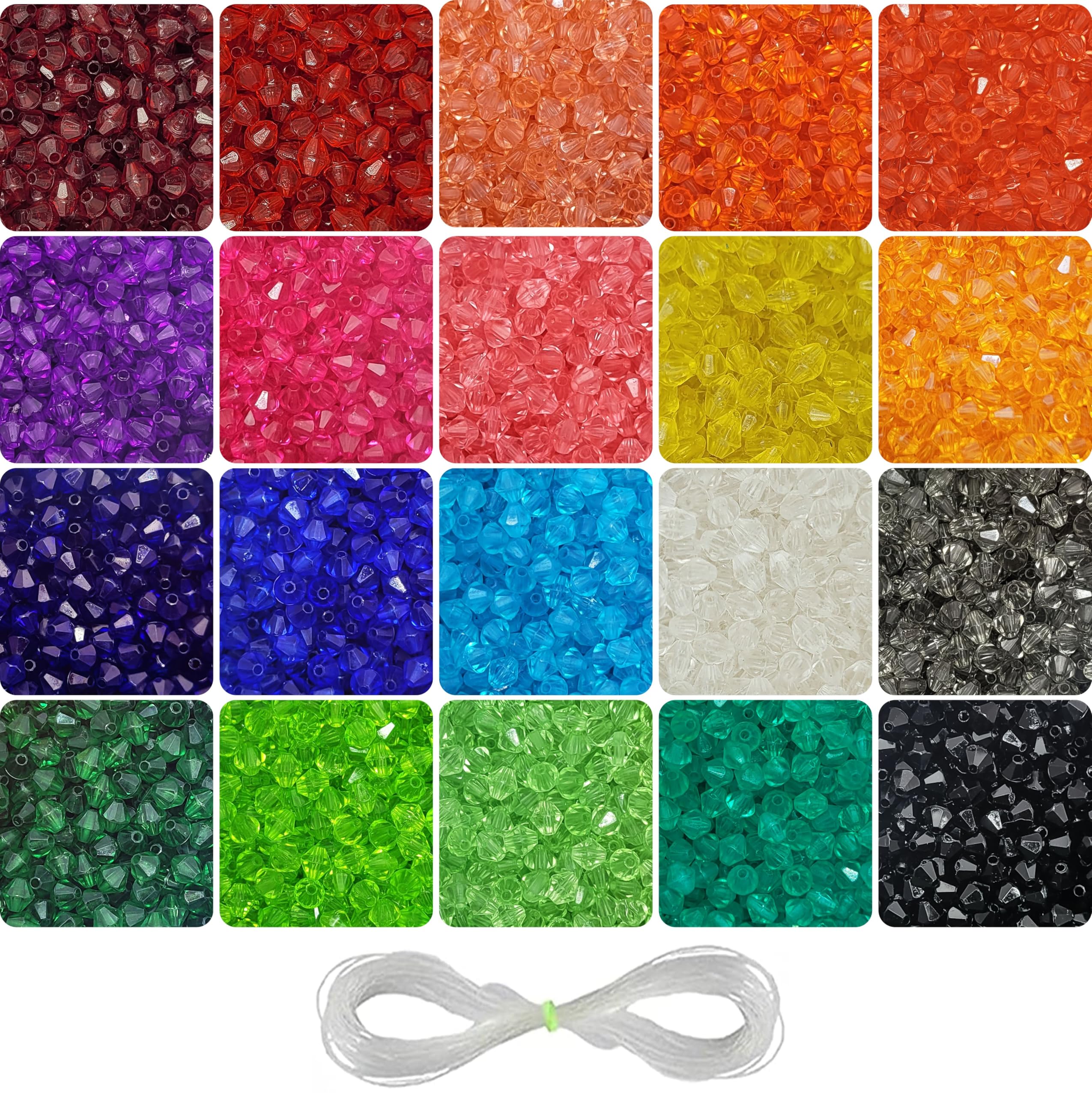 INDIKONB Bicone Crystal Beads | Shineless Opaque Acrylic Plastic Beads | Beads for Jewelry Making, Art and Craft, Size 4MM | BICONE 20 | (B0BTDJKZ4Z) Amazon Price History, Amazon Price Tracker