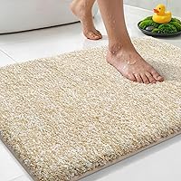 Vista 53 de Yimobra Alfombra de baño larga antideslizante, lavable, suave y absorbente, alfombra de baño de microfibra de doble tono con respaldo de goma