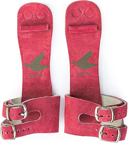 Miniatura 2 de LEVIERO Juego de puños de gimnasia estrechos, agarres para niñas de gimnasia con cuero suave, cierre de muñeca de doble hebilla y agujeros