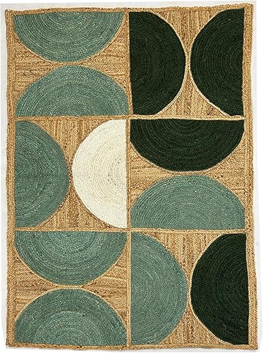 ARTS OF JAIPUR Collection - Alfombra decorativa india de yute hecha a mano, 3 x 10 pies, alfombra de interior, alfombra de pasillo de cocina,
