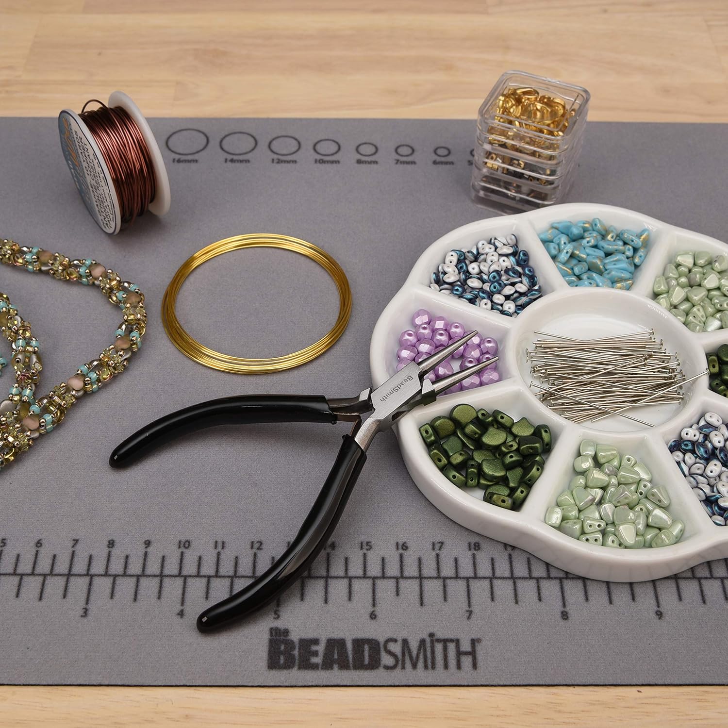 The Beadsmith Round Nose Pliers – Extra Fine Tips – 4.5 inches (114mm) – PVC Grip Handle with Double Leaf Springs – Jewelry Making Tool for Creating Bracelets, Earrings and Necklaces - Image 6