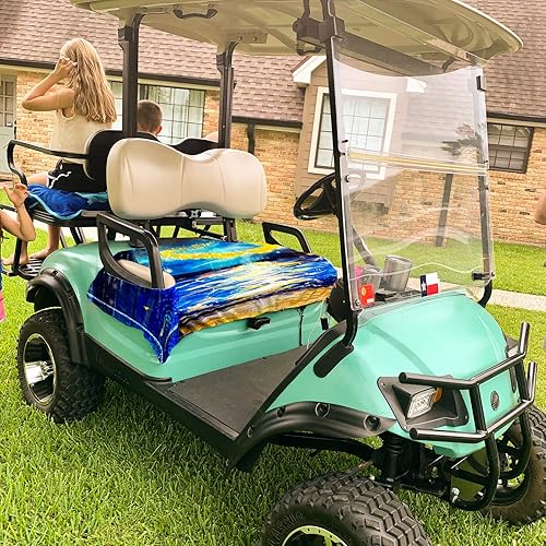 Miniatura 4 de KAAOGITY Fundas de asiento para carrito de golf, toalla de asiento distintiva para carrito de golf, suave y cómoda, 52 x 32 pulgadas, hecha de 100%