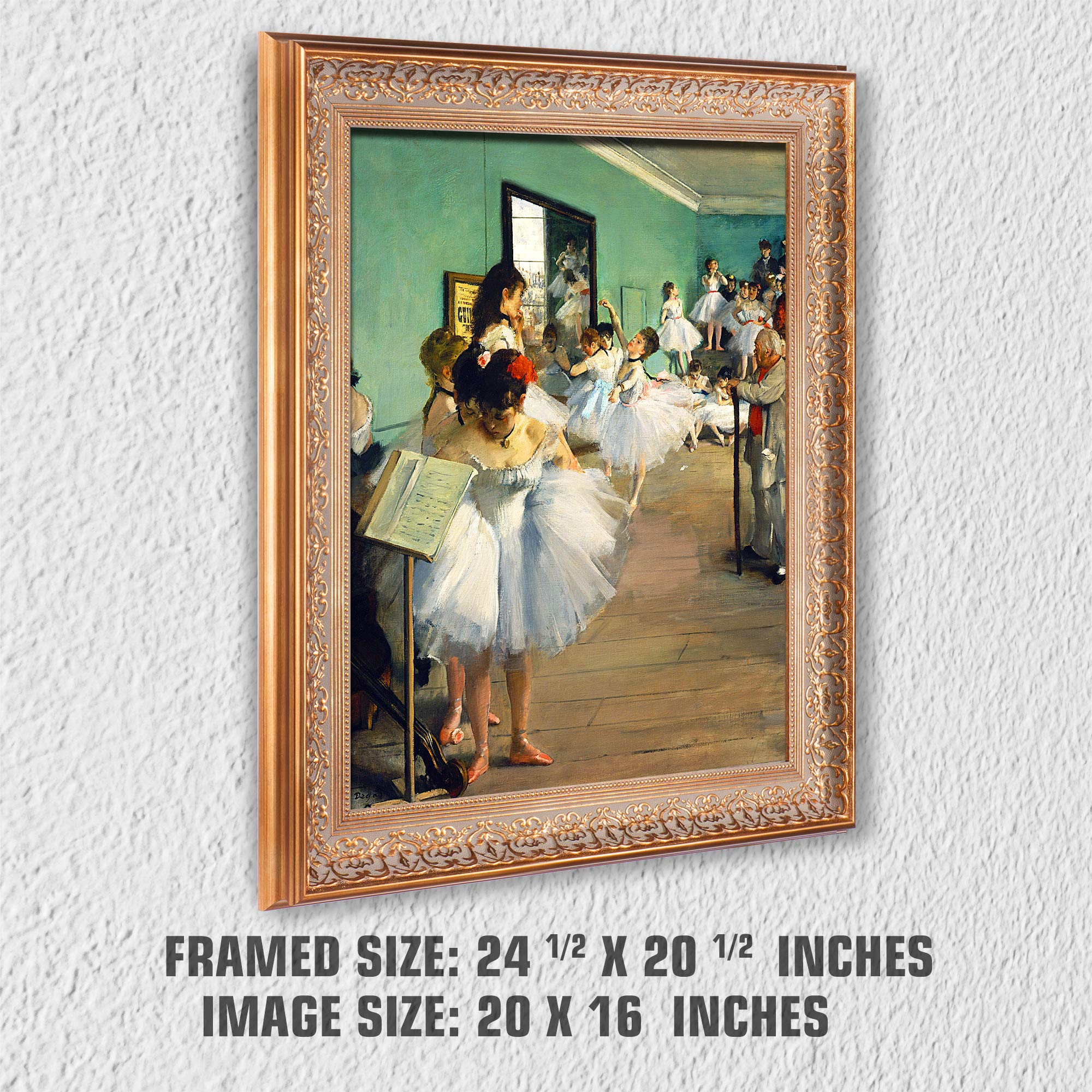 Amazon.com: The Dance Class by Edgar Degas Framed Size:24.5 x 20.5