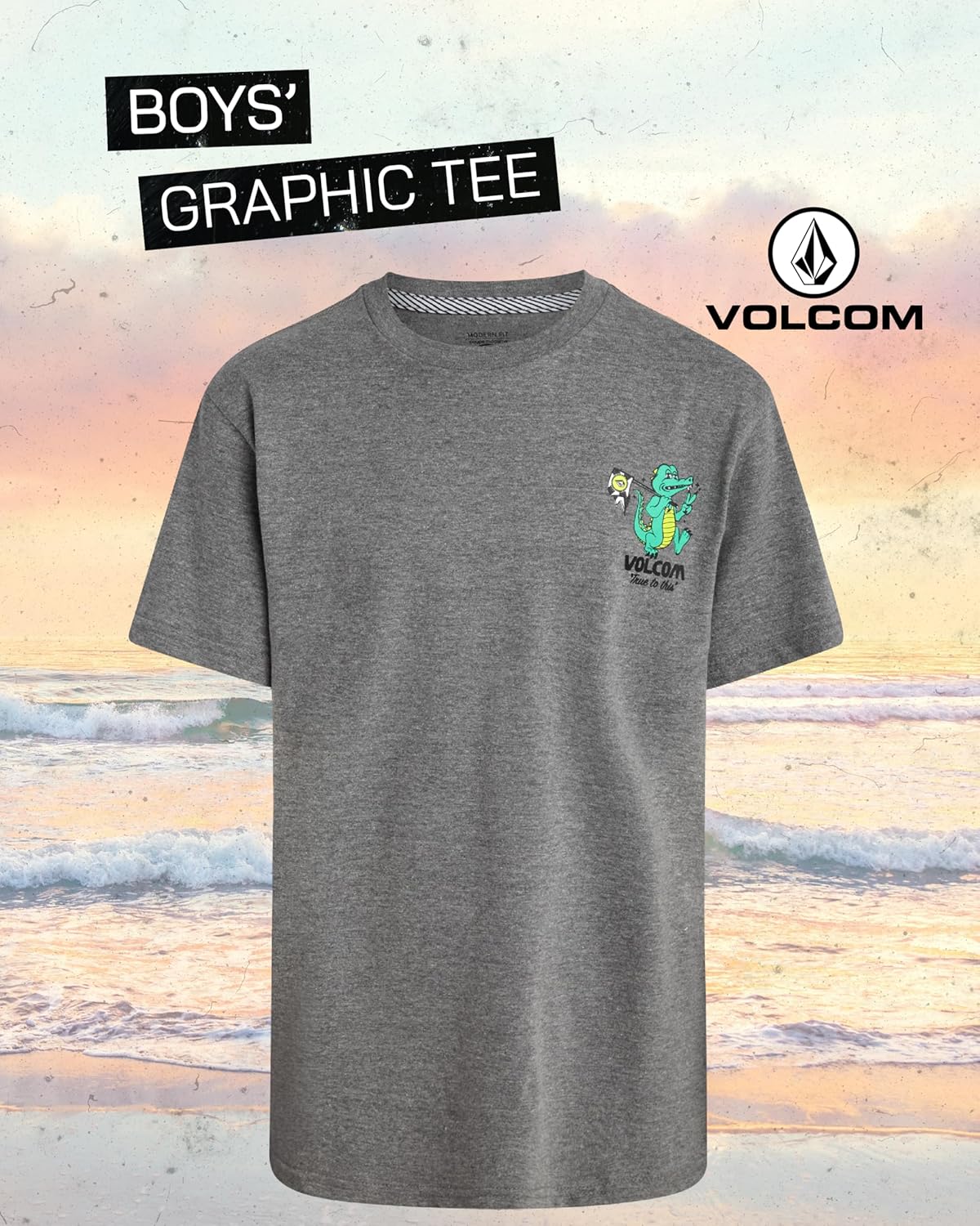 Volcom Boys T Shirt - Cotton Blend Short Sleeve Graphic Tees for Boys - Cool Casual Graphic T Shirts - Image 3