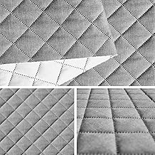 FORTISPOLSTER Polsterstoff Sawana'' gesteppt kaschiert Möbesltoff Stoff Meterware Hellgrau T338_02