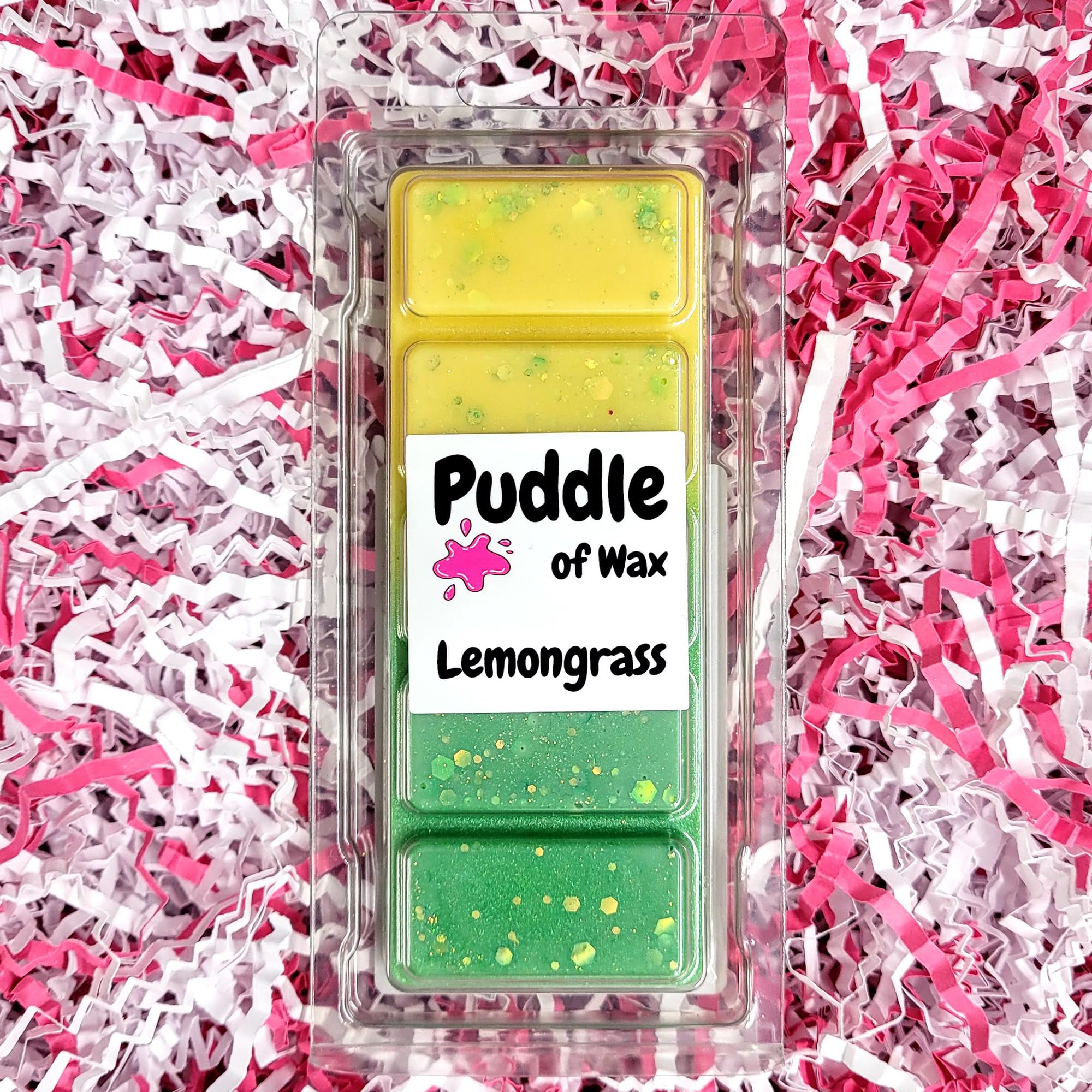 Puddle of Wax - Lemongrass Soy Wax Melt Snap Bar - 50g - Citrus Scent - Vegan Friendly - Made in the UK
