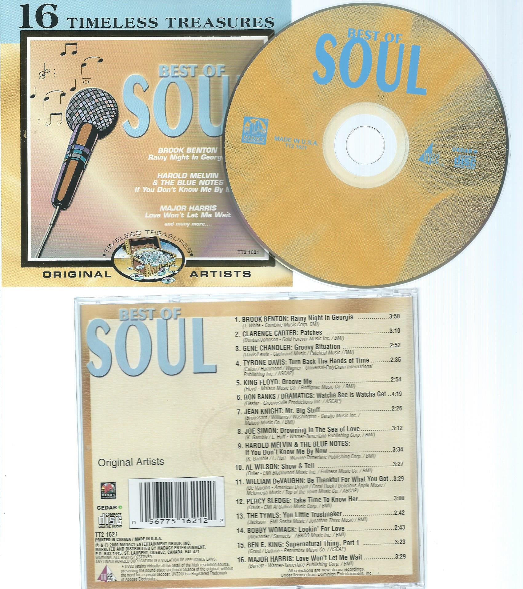 Timeless Treasures: Best of Soul [Audio CD] Various Artists
