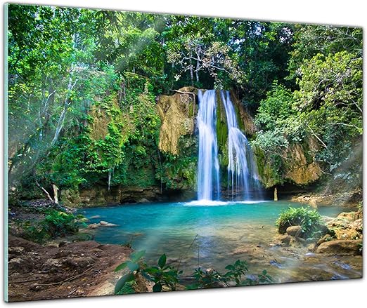 Glasbild wasserfall