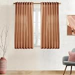 XTMYI Burgundy Curtains 84 Inches Long 2 Panels,Vintage Elegant Maroon Linen Back Tab Hook Pleated Sheer Christmas Curtains for Living Room Bedroom,Dark Red