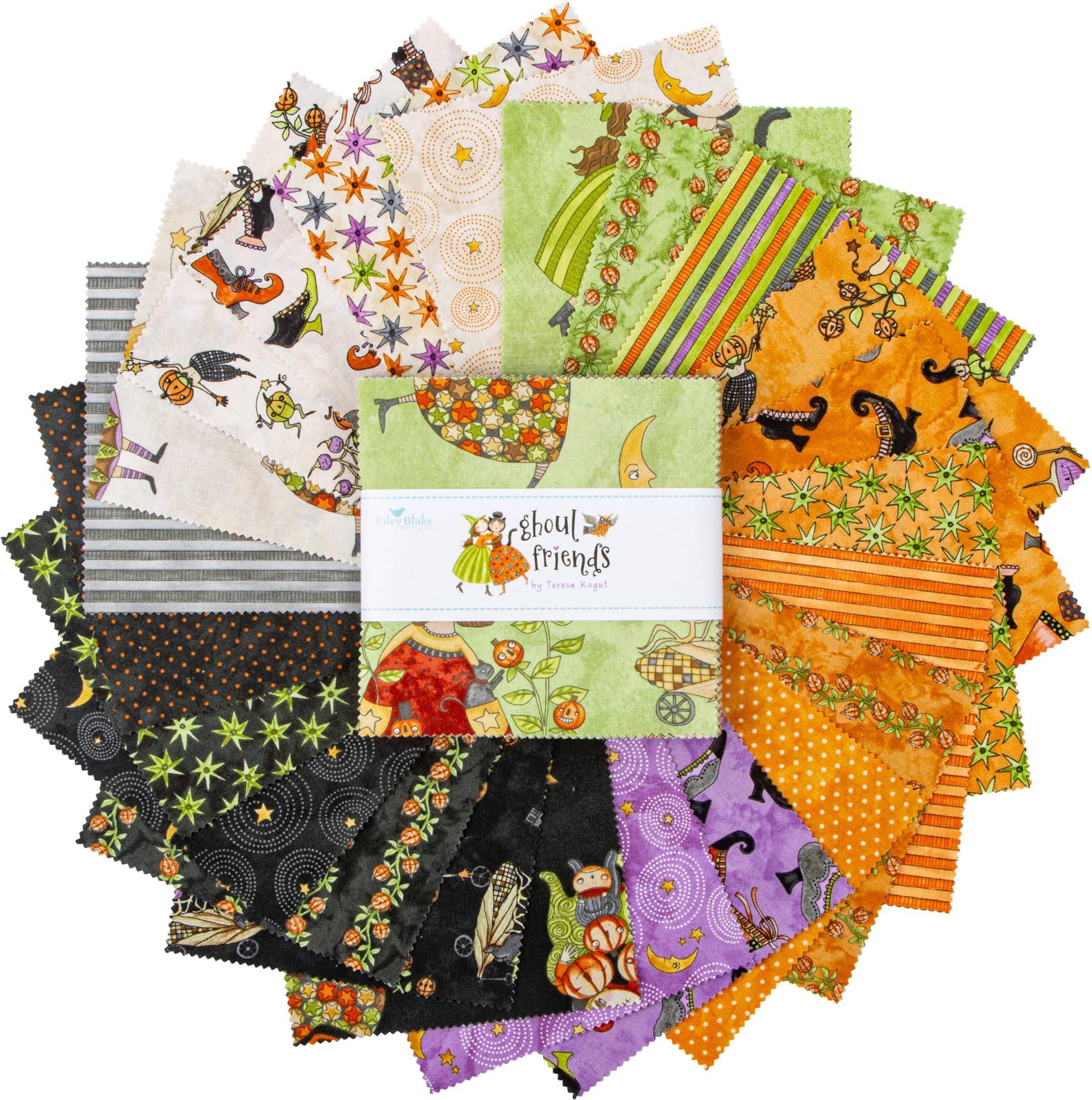 Jill Howarth Tiny Treaters 5-Inch Charm Pack - 42 Fabric Squares From Riley Blake Designs