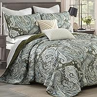 Vista 124 de DJY Juego de edredón de cachemira marrón, tamaño Queen, juego de colcha bohemia de 3 piezas, ropa de cama de microfibra suave y ligera con estampado