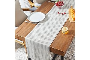 JINCHAN Striped Table Runner: Rustic Charm Meets Modern Elegance