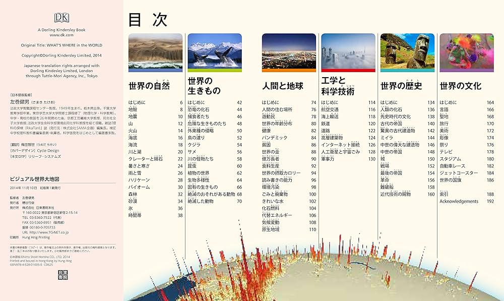 Amazon.co.jp: ビジュアル世界大地図 : 左巻 健男: 本