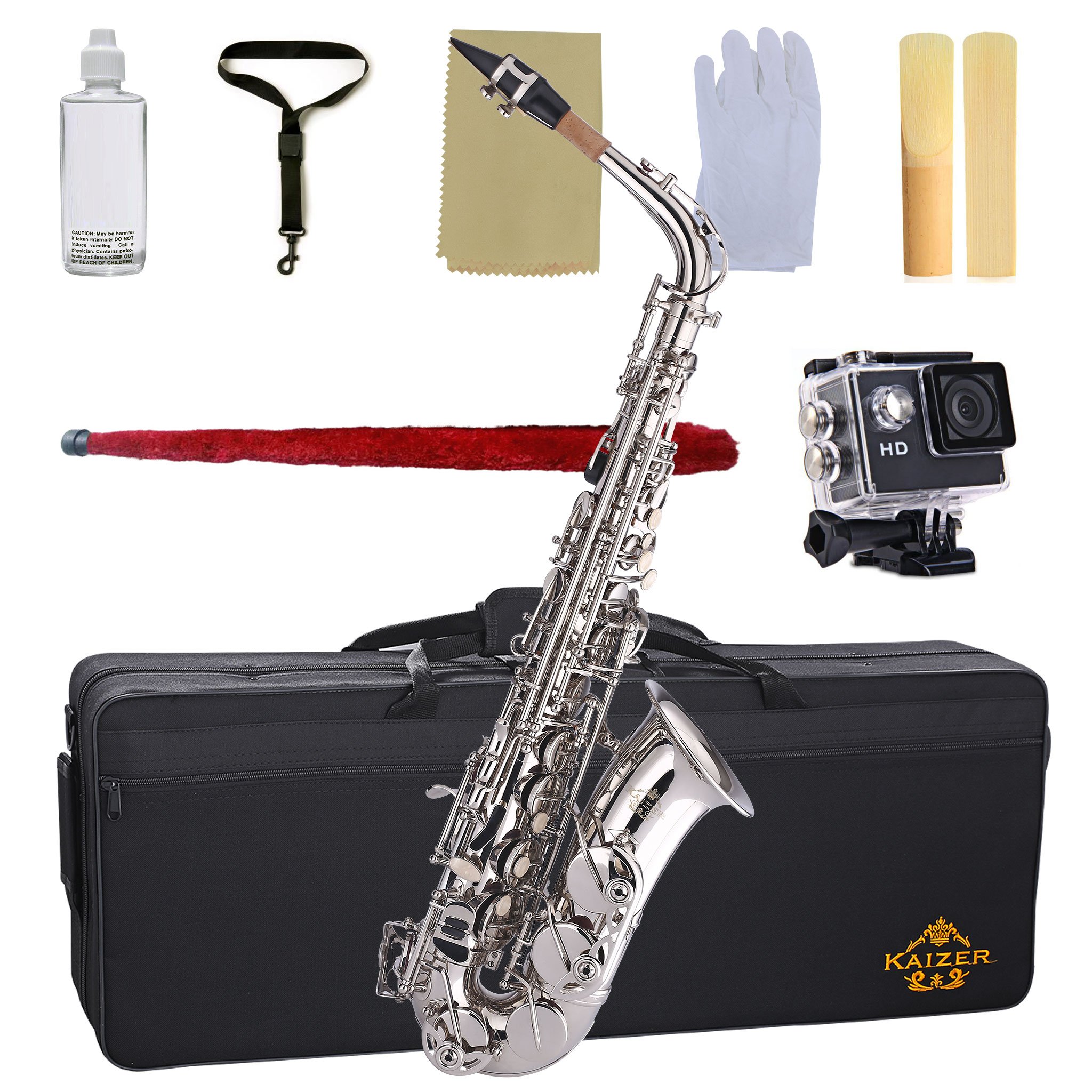 Amazon.com: Kaizer Alto Saxophone E Flat Eb Nickel Silver 1000