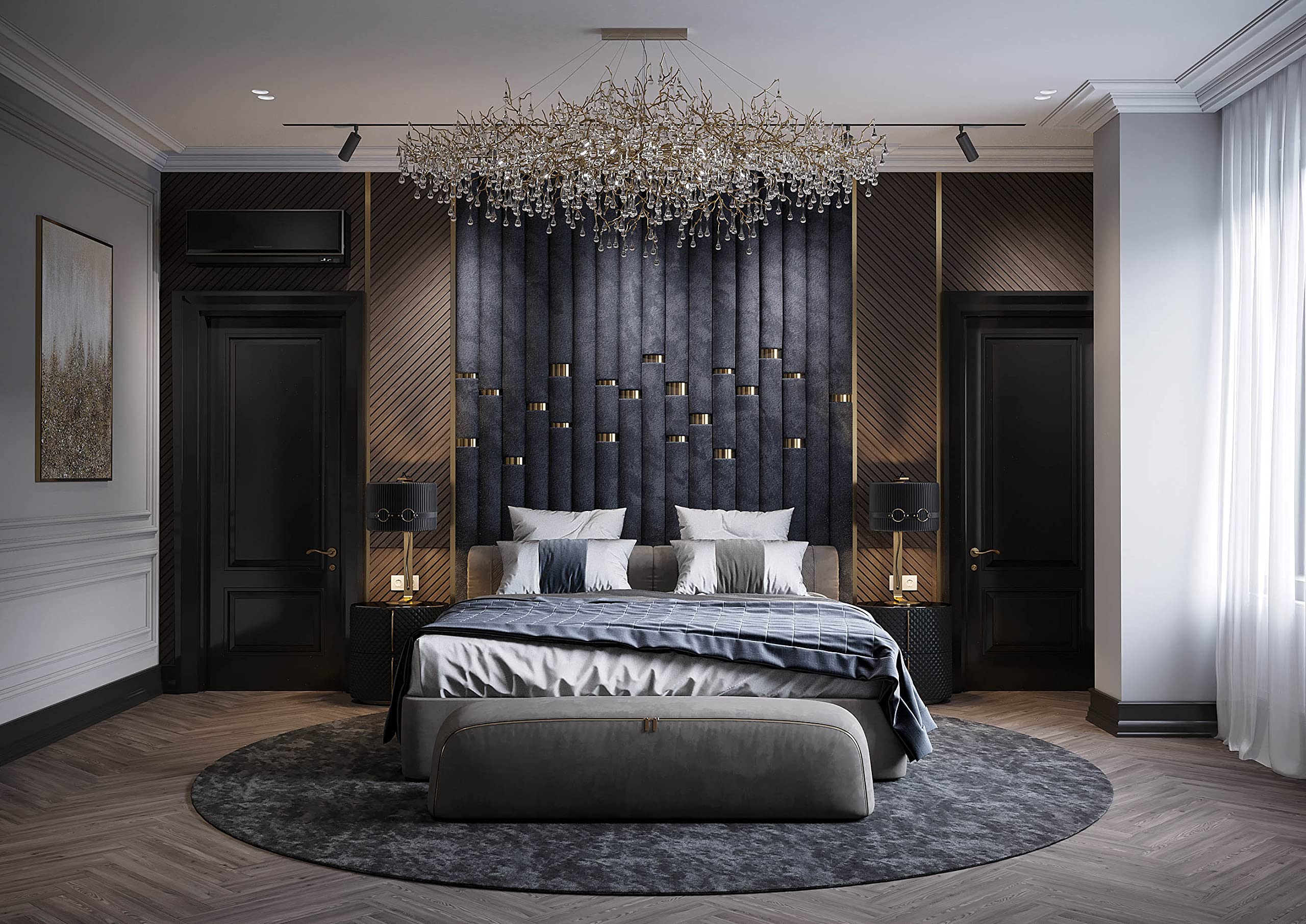 Cabecero De Pared Decorativo HOMEchicMOOD - Madera Impresa, Múltiples Tamaños Para Dormitorio O Salón