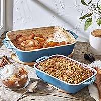 Vista 2 de Staub Ceramic Rectangular Baking Dish Set, Casserole Dish, 2-Piece, Rustic Turquoise