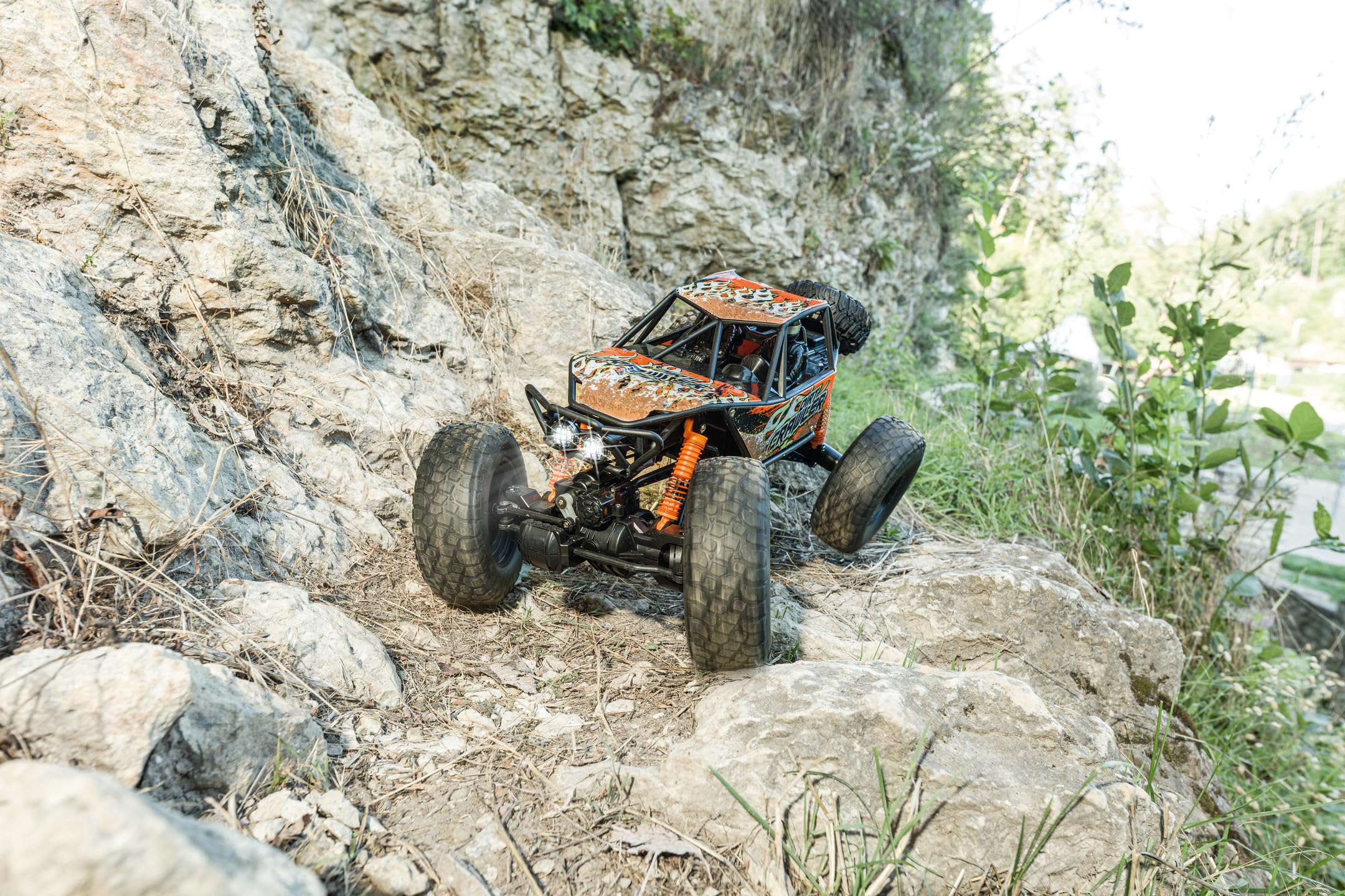 Carson 500404290 1:8 Dirt Crawler 4x4 100% RTR Naranja - Coche teledirigido, Coche RC, vehículo RC, Coche RC 1:8, Juguete teledirigido, Oruga RC para niños