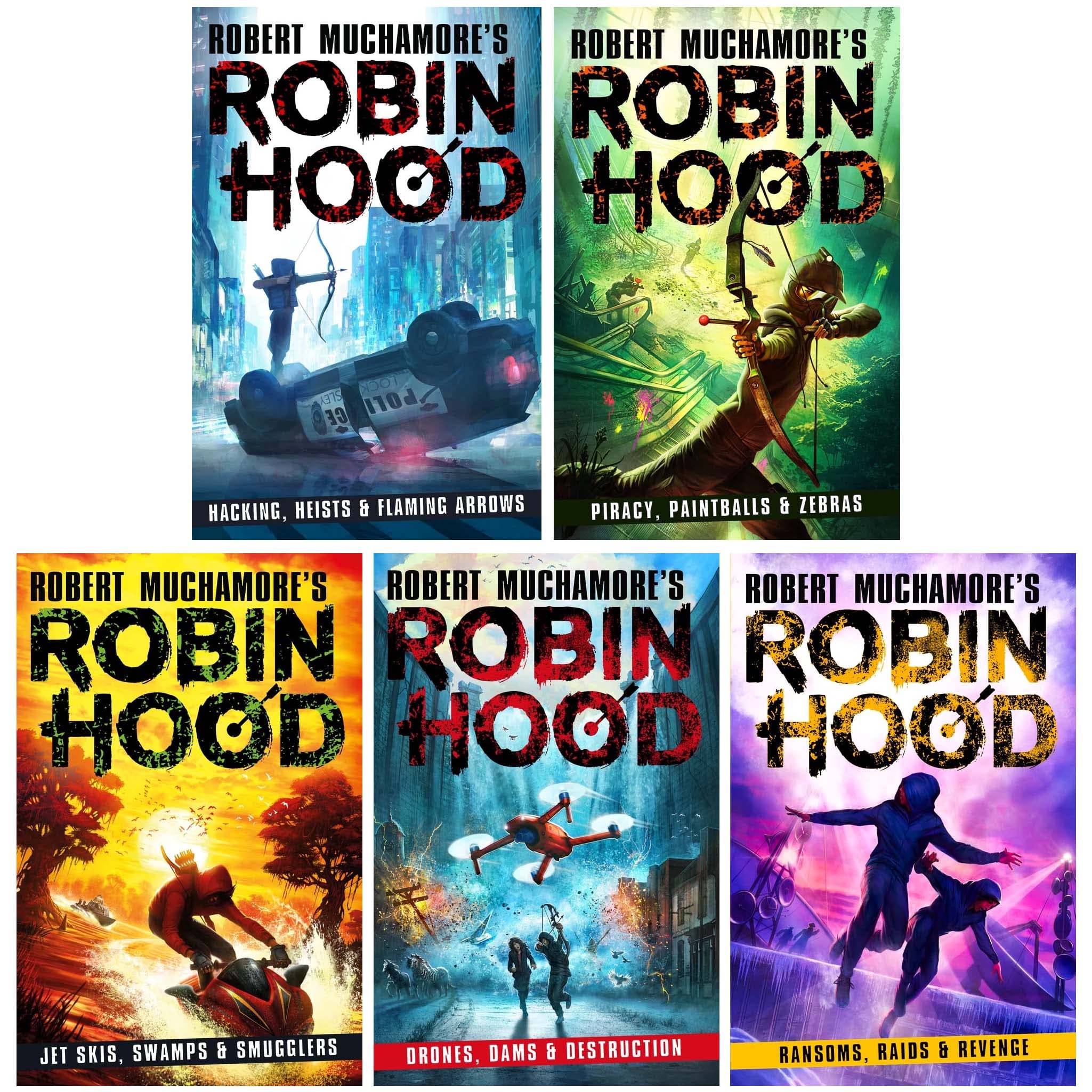 Robin Hood Series 5 Books Collection Set by Robert Muchamore NEW