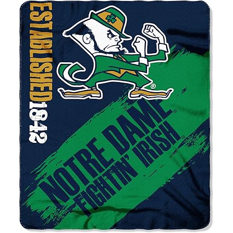 Notre Dame Fighting Irish Blanket 2018 NCAA Fleece Team Color 50x60
