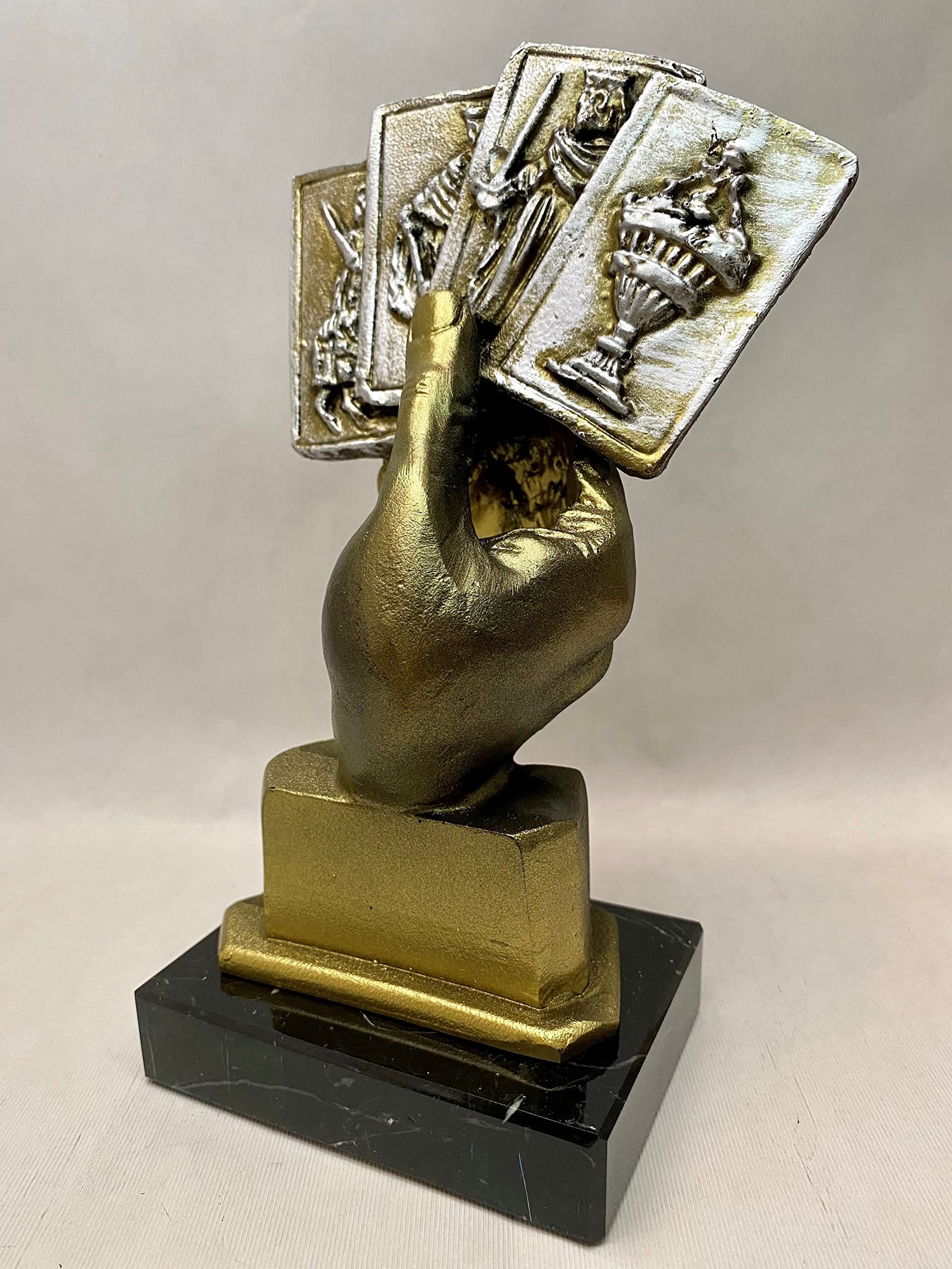 Trofeos Cartas GRABADOS trofeo de mus, tute, brisca, subastado...PERSONALIZADO mano baraja