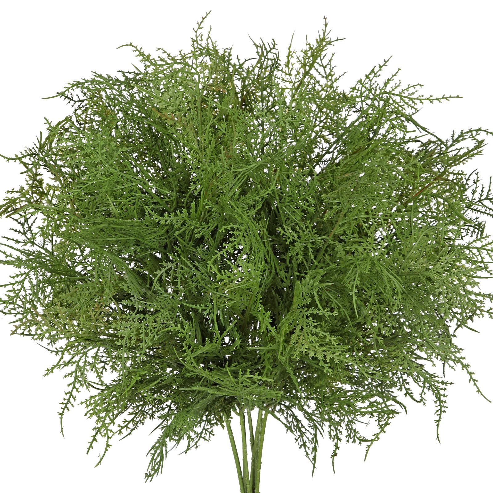 Hollyone 2PCS 50CM Artificial Asparagus Fern Bunches, Fake Fern Plants with Artificial Leaves, Indoor Greenery Bunch for Garden Office Table Home Centerpieces Window Decoration