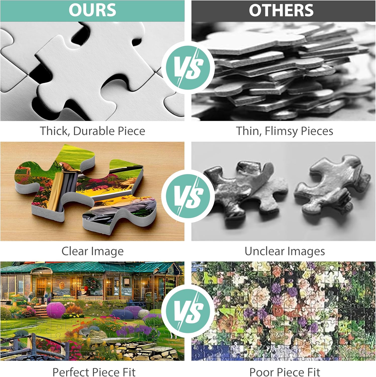 Jigsaw Puzzles for Adults 500 Pieces, Country Life Puzzle Interlock Perfectly Letter on Back No Dust, Challenging Puzzle Home Decor Birthday Party Gift Toy for Men Women Olders Seniors (21 x 15 in)