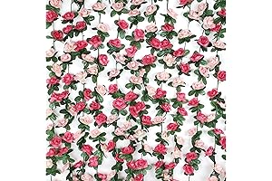 BLEUM CADE Artificial Tree Pole Wrap Flower Garland